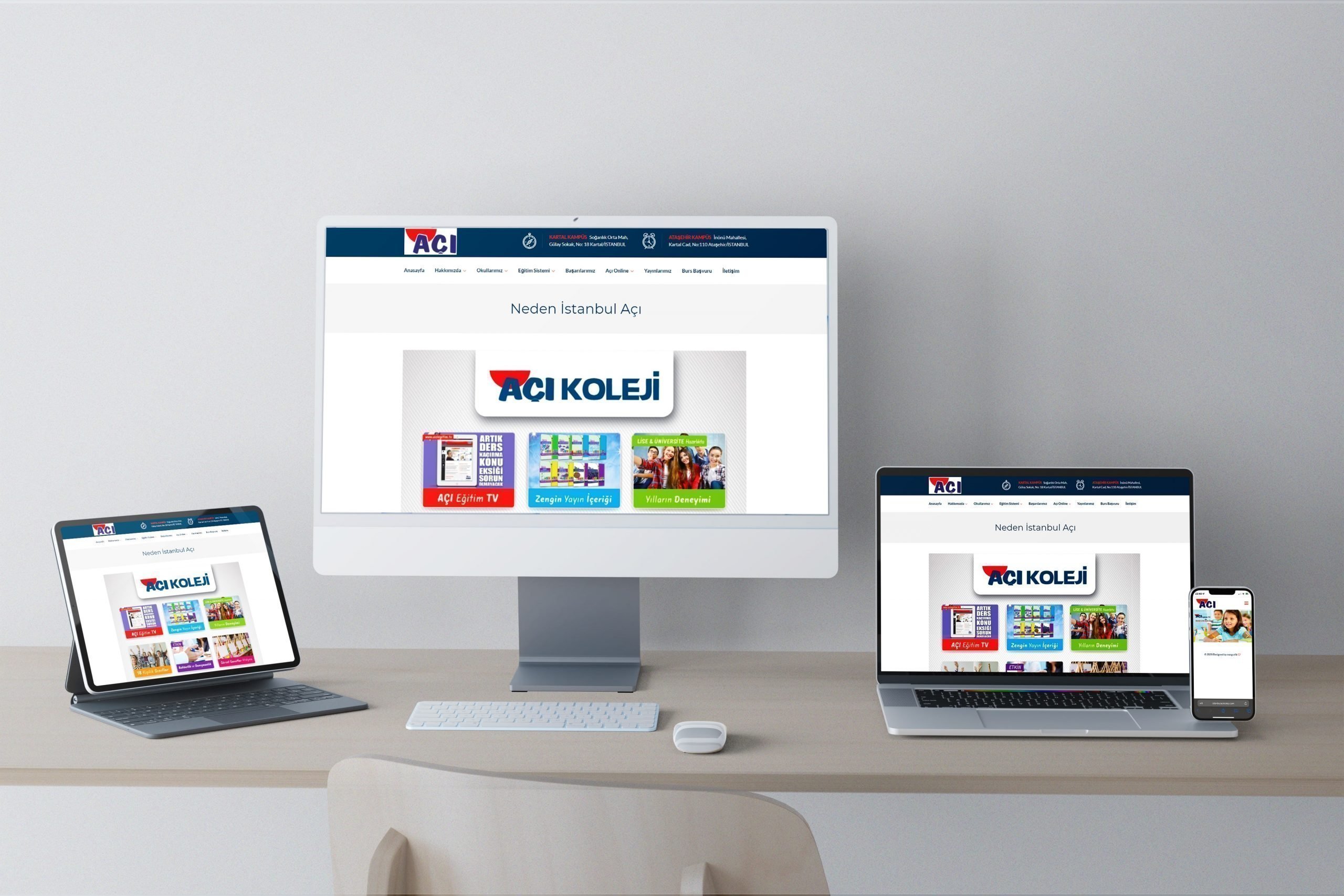 İstanbul Açı Koleji Web Tasarım