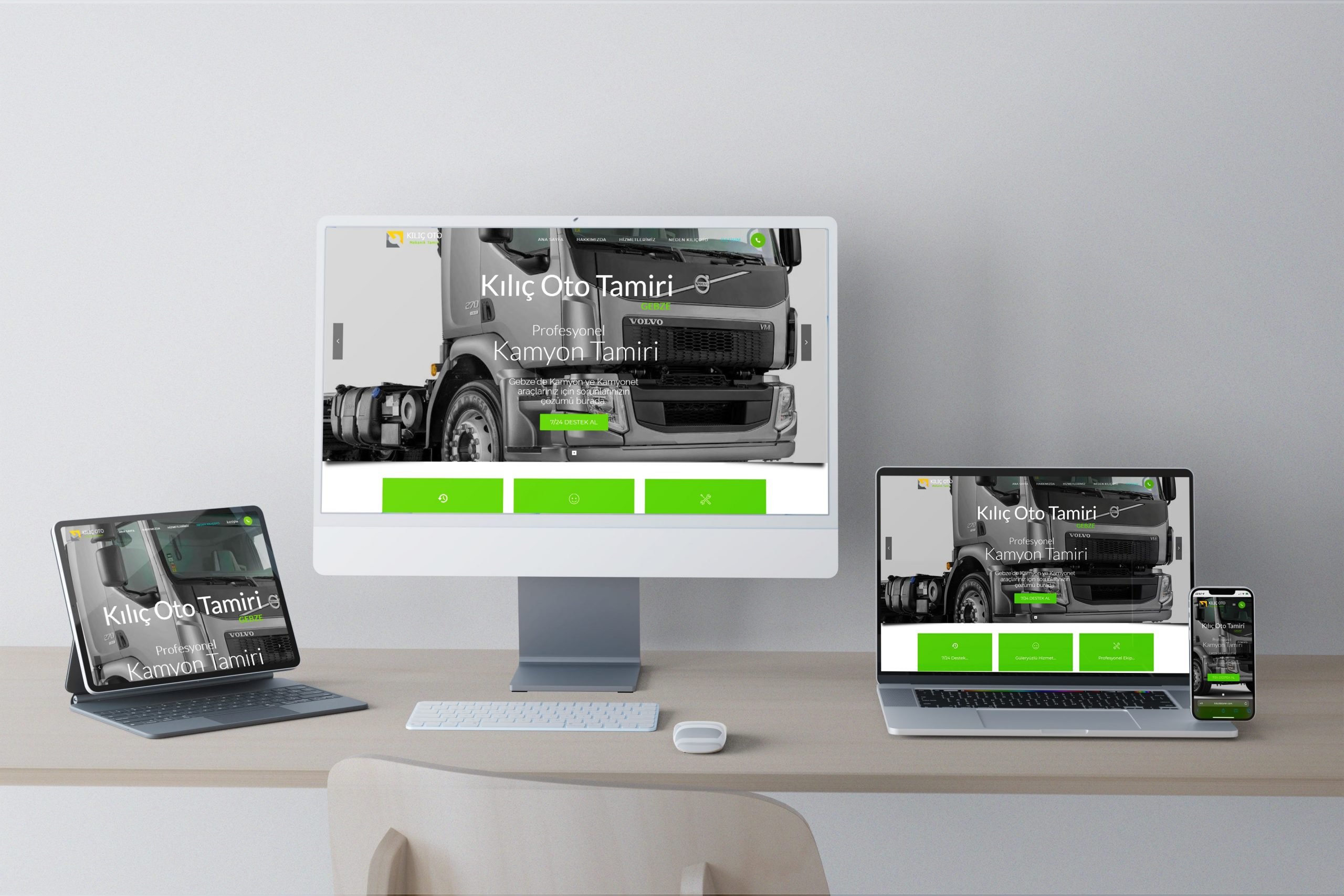 Kılıç Oto Tamir Web Tasarım
